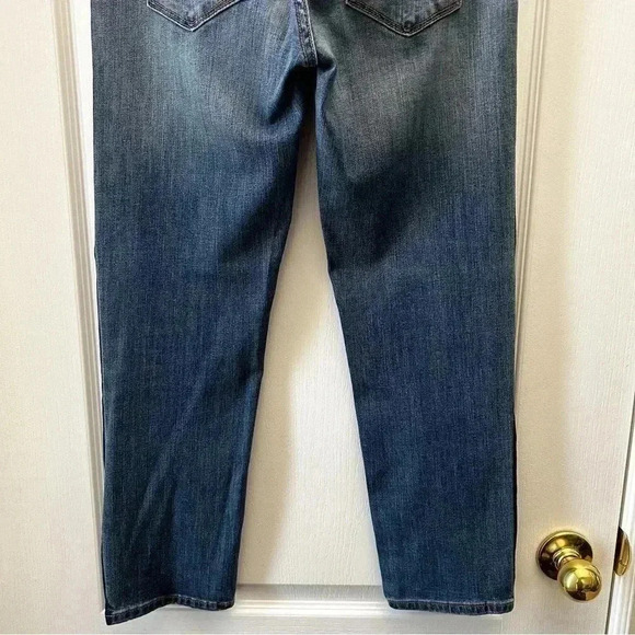 Banana Republic Girlfriend Jeans Straight Leg Ankle Cropped Side Stripe  Blue 26 - Picture 10 of 16